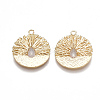 Brass Filigree Pendants KK-T038-435G-1