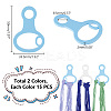 30Pcs 2 Colors Acrylic Spool Floss Bobbins FIND-PH0018-39B-2