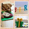 10Pcs 10 Colors Bon-woven Felt Fabric DIY-WH20048-053-7