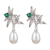 Natural Pearl Ear Studs EJEW-P286-19P-1