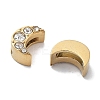 PVD Vacuum Plating 304 Stainless Steel Crystal Rhinestone Beads SATS-R130-02G-04-2