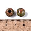Natural Unakite European Beads G-Q607-02O-3