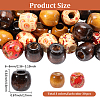 90pcs 3 Colors Dyed Natural Wood Beads WOOD-PA0001-26-2