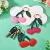 3Pcs 3 Colors PU Leather Alloy Keychains KEYC-TA0001-42-6