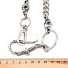 304 Stainless Steel Cuban Link Chain Skull Pants Chains with S-Hooks AJEW-D001-01C-ASP-3