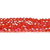 Transparent Electroplate Glass Beads Strands GLAA-F029-3mm-A14-1