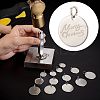 18Pcs 3 Style 201 Stainless Steel Flat Round Tag Pendants STAS-NB0001-21-4