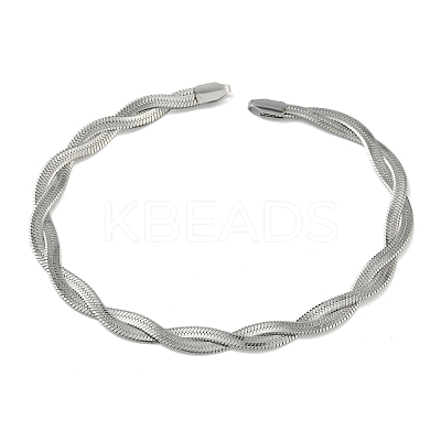 6MM 304 Stainless Steel 2-Strand Flat Snake Chain Bracelet Making LS-STAS-P423-01P-1