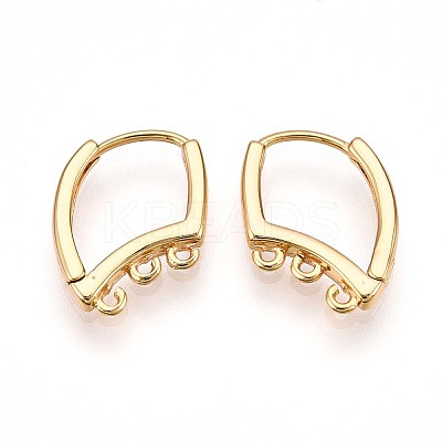 Brass Hoop Earring Finding KK-N261-58G-1