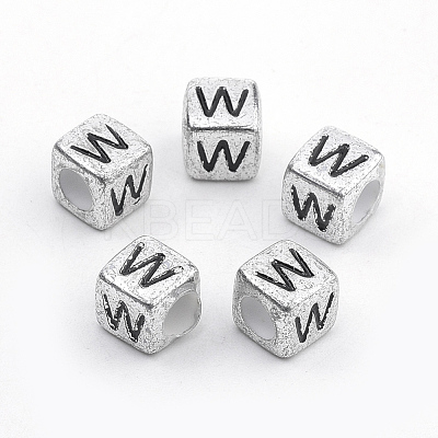 Plated Acrylic Beads PB43C9308-W-1