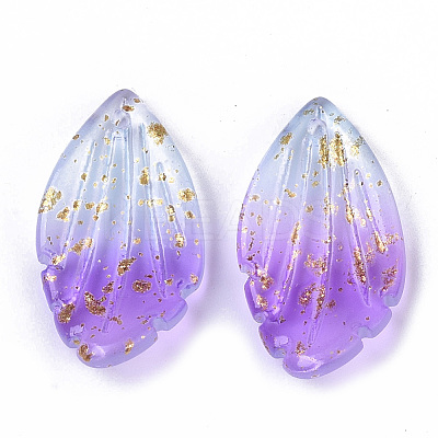 Two Tone Transparent Spray Painted Glass Pendants X-GLAA-T017-03A-B02-1