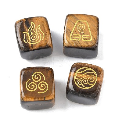 4Pcs 4 Styles Natural Tiger Eye Display Decorations G-F786-03A-06-1