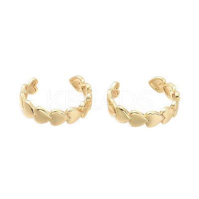 Adjustable Brass Cuff Rings RJEW-M135-05G-1