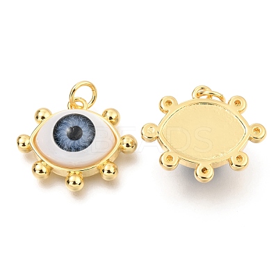 Brass Acrylic Pendants ZIRC-J024-01G-05-1
