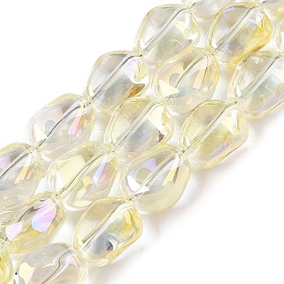 Electroplate Glass Beads Strands EGLA-T021-08C-1