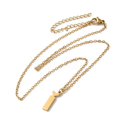 304 Stainless Steel Pendant Necklaces LS-NJEW-H036-02G-I-1