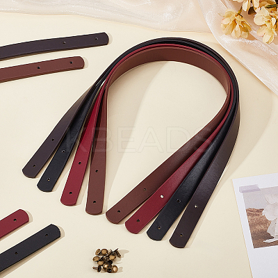 8 Bags 4 Colors PU Leather Bag Handles FIND-CL0001-50B-1