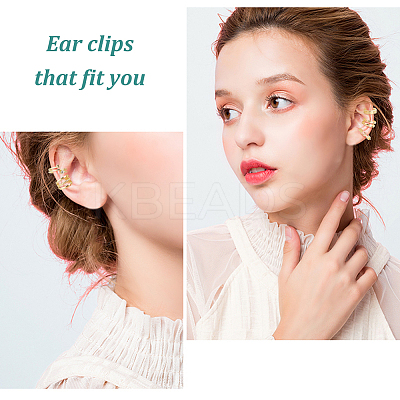 20Pcs 20 Style Multi Line & Leaf & Criss Cross Alloy & Iron Cuff Earrings for Women EJEW-AN0003-53-1
