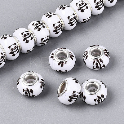 Opaque Resin European Beads RPDL-T004-01M-1