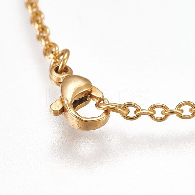 304 Stainless Steel Pendant Necklaces NJEW-F225-30G-1