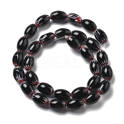 Handmade Millefiori Lampwork Beads Strands LAMP-F035-12M-1