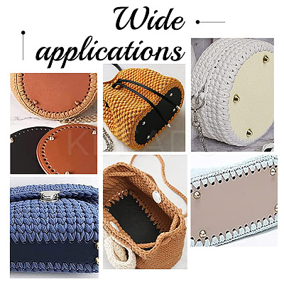 6Pcs 6 Style PU Leather Knitting Crochet Bags Nail Bottom Shaper Pad FIND-PH0009-91-1