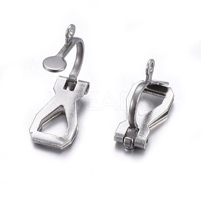 Tarnish Resistant 304 Stainless Steel Clip-on Earring Findings STAS-O110-21P-1