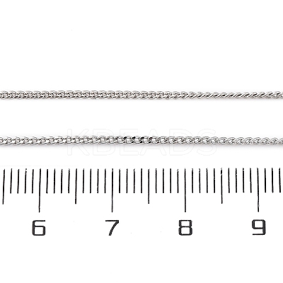 Brass Curb Chains Necklaces for Women NJEW-D302-73P-1