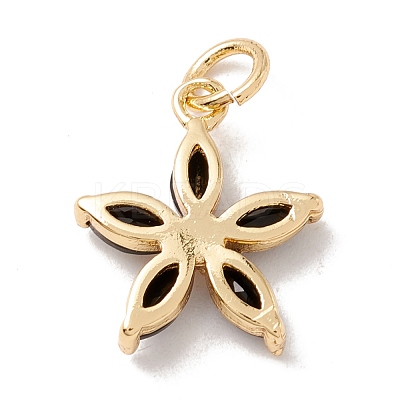 Brass Micro Pave Cubic Zirconia Pendants ZIRC-P098-03G-1