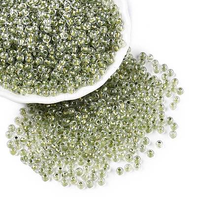 6/0 Transparent Inside Colours Glass Seed Round Beads SEED-N006-004H-1