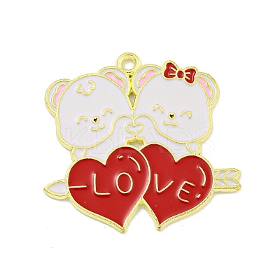 Valentine's Day Alloy Enamel Pendants LS-ENAM-Z015-03G-06-1