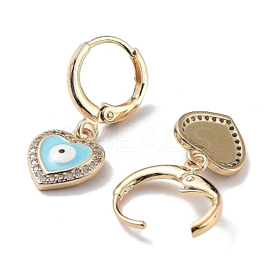 Real 18K Gold Plated Brass Dangle Leverback Earrings EJEW-L269-008G-02-1