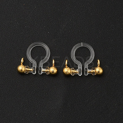 Brass Clip-on Earring Findings KK-C130-08G-1