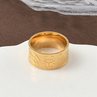 304 Stainless Steel Finger Rings for Women RJEW-F195-04G-1