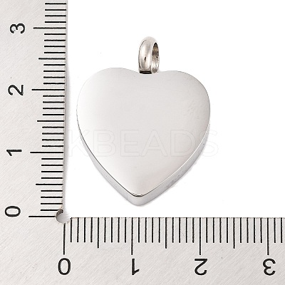 Non-Tarnish 304 Stainless Steel Urn Ashes Pendants BOTT-PW0001-100A-1