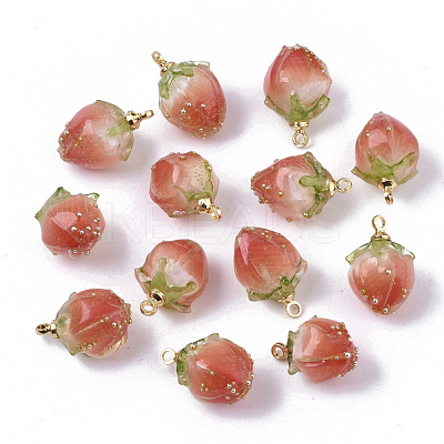 Handmade Flower Epoxy Resin Pendants KY-S163-103B-1