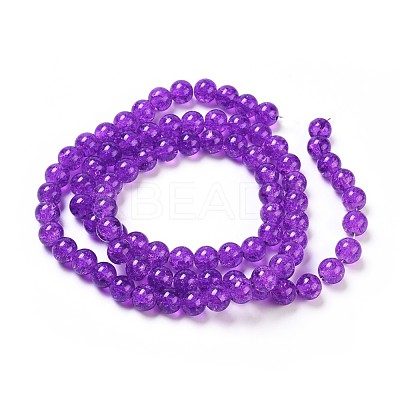 Crackle Glass Beads Strands X-CCG-Q001-10mm-12-1