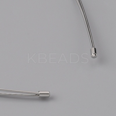 Alloy Double Hair Band Findings AJEW-WH0304-25A-P-1