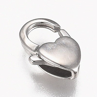 Non-Tarnish Polished 316 Surgical Stainless Steel Lobster Claw Clasps X-STAS-Z013-08P-1