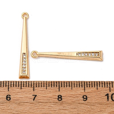 Brass Micro Pave Cubic Zirconia Pendants KK-Z112-14G-1