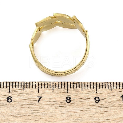304 Stainless Steel Open Cuff Ring for Women RJEW-Z083-02G-03-1