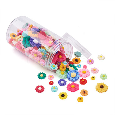 210Pcs 7 Style Resin Cabochons CRES-CD0001-02-1