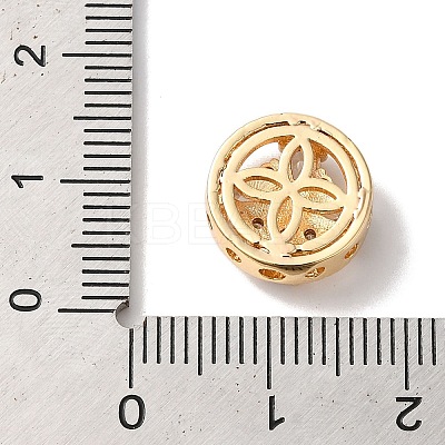 Brass Micro Pave Clear Cubic Zirconia Beads KK-G503-09G-1