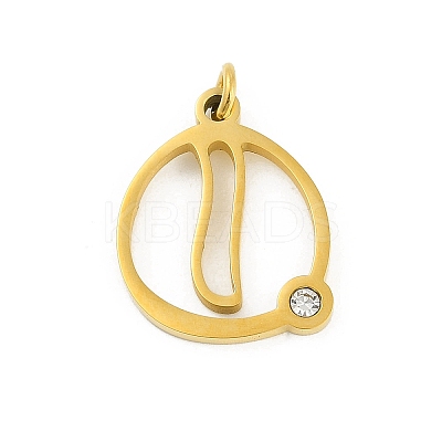 304 Stainless Steel Pendants STAS-R137-01G-O-1