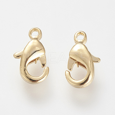 Brass Lobster Claw Clasps KK-T014-121G-1