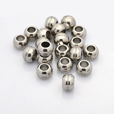 Tarnish Resistant Rondelle 201 Stainless Steel Beads STAS-N044-19-1