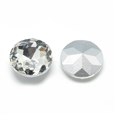 Pointed Back Glass Rhinestone Cabochons RGLA-T029-10mm-01-1