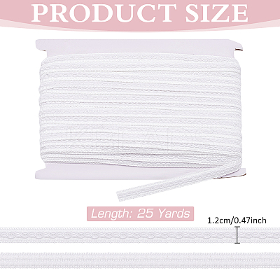 Polyester Braided Ribbons for Curtain Decoration SRIB-WH0011-208A-1