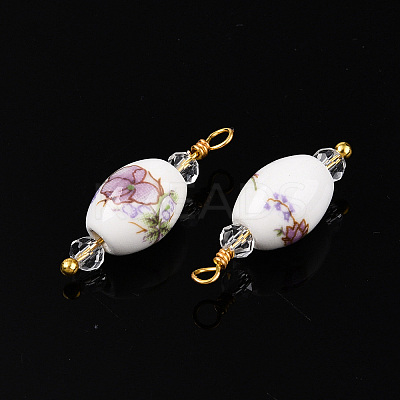 Handmade Porcelain Pendants KK-P242-19G-02-1-1