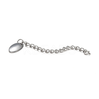 Tarnish Resistant 304 Stainless Steel Chain Extender X-STAS-E104-37P-1
